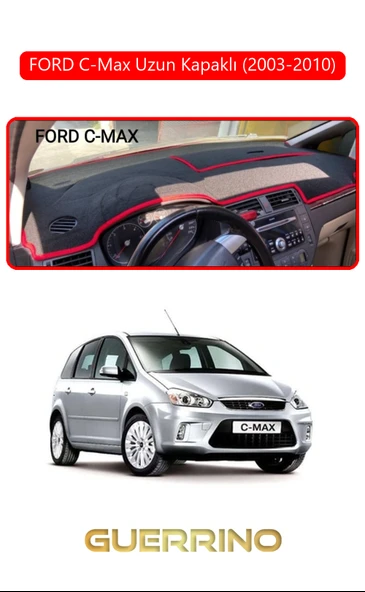 Guerrino  FORD C-Max uzun kapaklı (2003-2010)TORPİDO KORUMA HALISI KIRMIZI KENAR ürün görseli 1