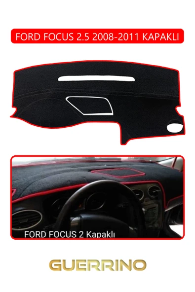 Guerrino  FORD Focus 2,5 (2008-2011) kapaklıTORPİDO KORUMA HALISI KIRMIZI KENAR ürün görseli 1