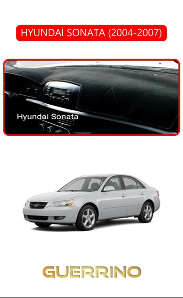 Guerrino  HYUNDAİ SONATA 2004-2007TORPİDO KORUMA HALISI KIRMIZI KENAR ürün görseli 1
