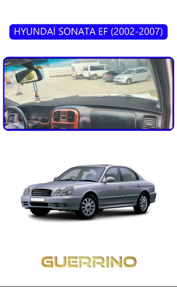 Guerrino  HYUNDAİ SONATA EF 2002-2007TORPİDO KORUMA HALISI MAVİ KENAR ürün görseli 1