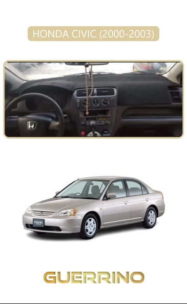 Guerrino  HONDA CIVIC 2000-2003TORPİDO KORUMA HALISI BEJ KENAR ürün görseli 1