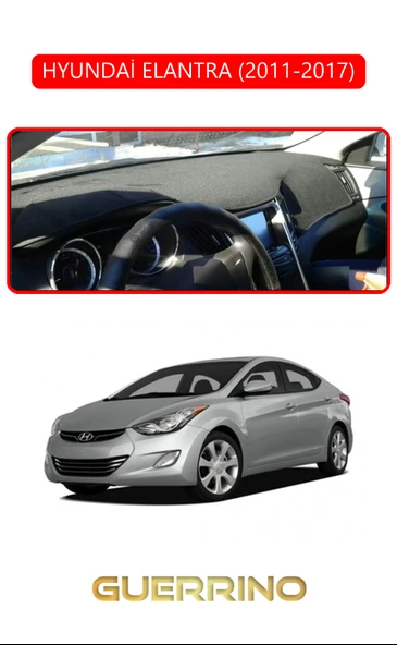 Guerrino  HYUNDAİ ELANTRA 2011-2017TORPİDO KORUMA HALISI KIRMIZI KENAR ürün görseli 1