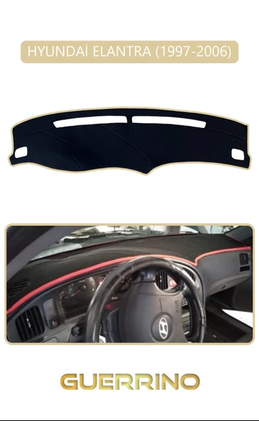 Guerrino  HYUNDAİ ELANTRA 1997-2006TORPİDO KORUMA HALISI BEJ KENAR ürün görseli 1