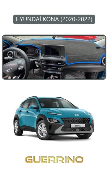 Guerrino  HYUNDAİ KONA 2020-2022TORPİDO KORUMA HALISI GRİ KENAR ürün görseli 1