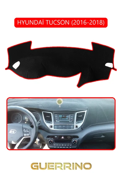 Guerrino  HYUNDAİ TUCSON 2016-2018TORPİDO KORUMA HALISI KIRMIZI KENAR ürün görseli 1