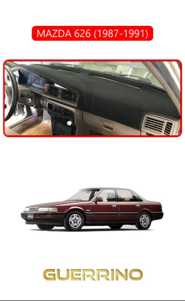 Guerrino  MAZDA 626 1987-1991TORPİDO KORUMA HALISI KIRMIZI KENAR ürün görseli 1