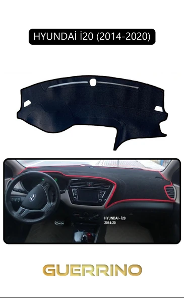 Guerrino  HYUNDAİ İ20 2014-2020TORPİDO KORUMA HALISI SİYAH KENAR ürün görseli 1