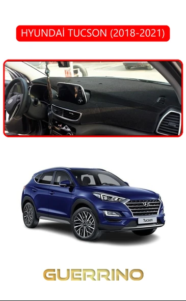Guerrino  HYUNDAİ TUCSON 2018-2021TORPİDO KORUMA HALISI KIRMIZI KENAR ürün görseli 1