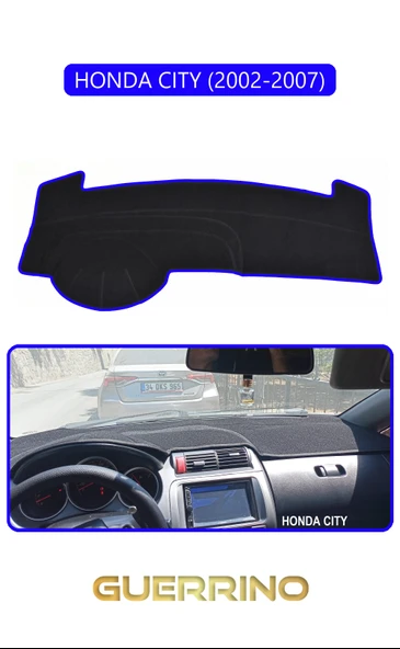 Guerrino  HONDA CITY 2002-2007TORPİDO KORUMA HALISI MAVİ KENAR ürün görseli 1