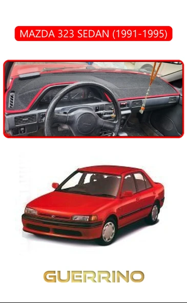 Guerrino  MAZDA 323 SEDAN 1991-1995TORPİDO KORUMA HALISI KIRMIZI KENAR ürün görseli 1