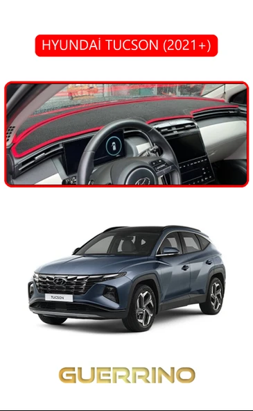 Guerrino  HYUNDAİ TUCSON 2021+TORPİDO KORUMA HALISI KIRMIZI KENAR ürün görseli 1