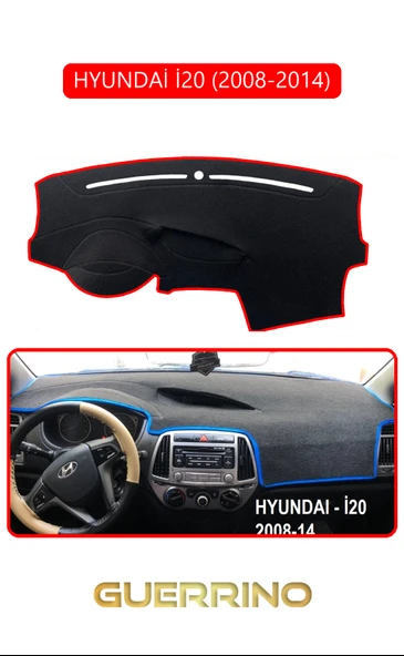 Guerrino  HYUNDAİ İ20 2008-2014TORPİDO KORUMA HALISI KIRMIZI KENAR ürün görseli 1