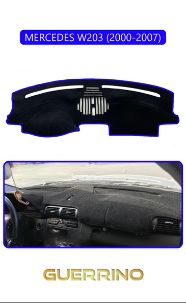 Guerrino  MERCEDES W203 2000-2007TORPİDO KORUMA HALISI MAVİ KENAR ürün görseli 1