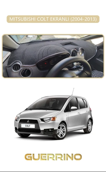 Guerrino  MITSUBISHI COLT EKRANLI 2004-2013TORPİDO KORUMA HALISI BEJ KENAR ürün görseli 1