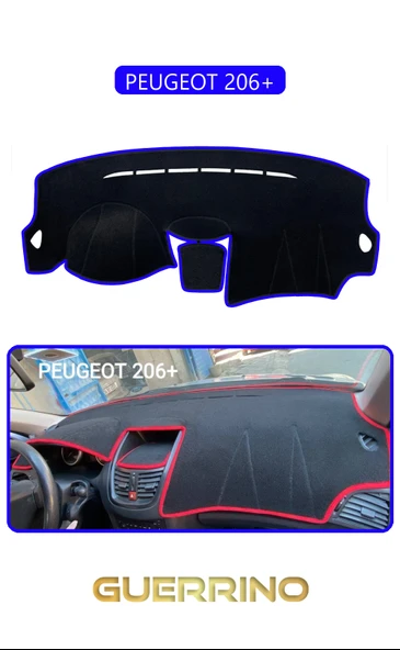 Guerrino  PEUGEOT 206+TORPİDO KORUMA HALISI MAVİ KENAR ürün görseli 1