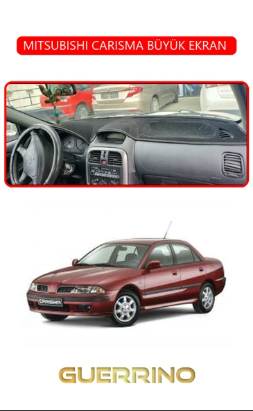 Guerrino  MITSUBISHI CARISMA BÜYÜK EKRAN TORPİDO KORUMA HALISI KIRMIZI KENAR ürün görseli 1