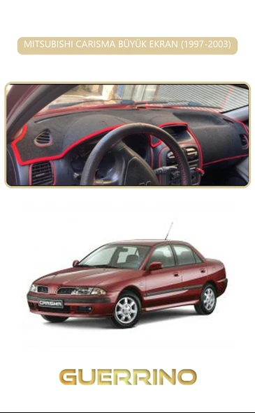 Guerrino  MITSUBISHI CARISMA BÜYÜK EKRAN 1997-2003TORPİDO KORUMA HALISI BEJ KENAR ürün görseli 1