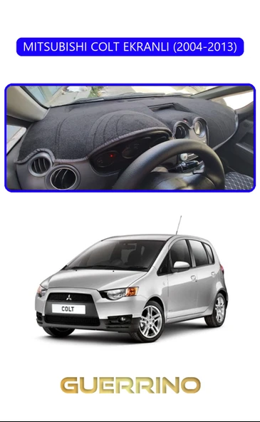 Guerrino  MITSUBISHI COLT EKRANLI 2004-2013TORPİDO KORUMA HALISI MAVİ KENAR ürün görseli 1