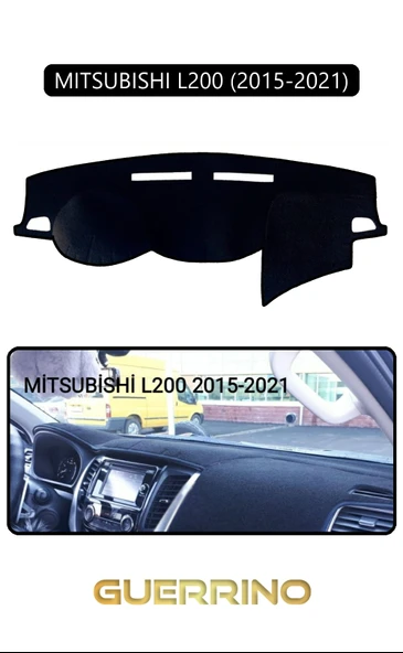 Guerrino  MITSUBISHI L200 2015-2021TORPİDO KORUMA HALISI SİYAH KENAR ürün görseli 1