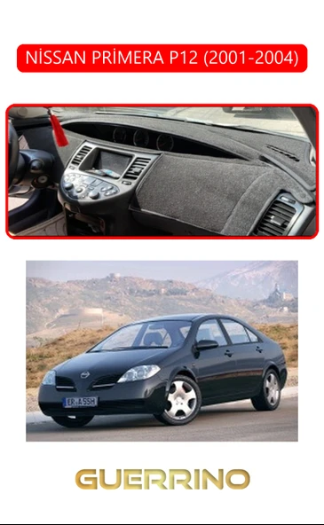 Guerrino  NİSSAN PRİMERA P12 2001-2004TORPİDO KORUMA HALISI KIRMIZI KENAR ürün görseli 1