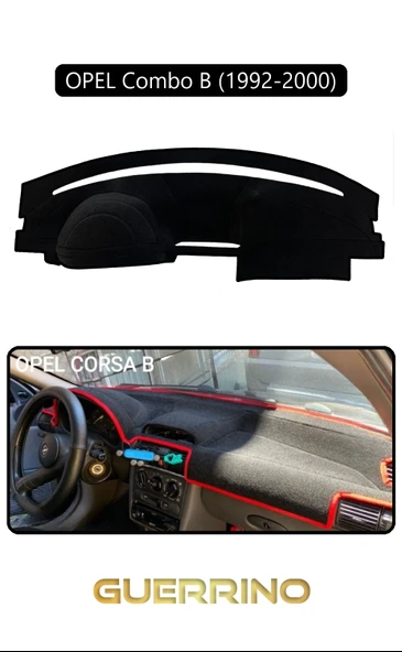 Guerrino  OPEL Corsa B  COMBO B (1992-2000)TORPİDO KORUMA HALISI SİYAH KENAR ürün görseli 1
