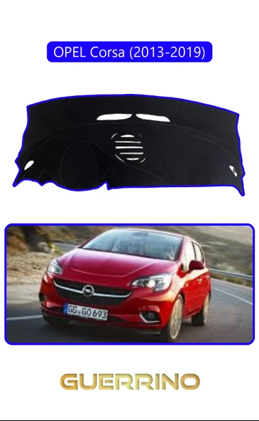 Guerrino  OPEL Corsa (2013-2019)TORPİDO KORUMA HALISI MAVİ KENAR ürün görseli 1