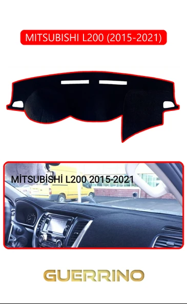 Guerrino  MITSUBISHI L200 2015-2021TORPİDO KORUMA HALISI KIRMIZI KENAR ürün görseli 1