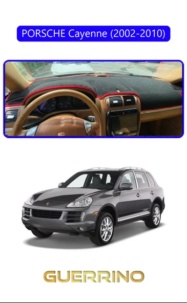Guerrino  PORSCHE Cayenne (2002-2010) - (955 / 957; )TORPİDO KORUMA HALISI MAVİ KENAR ürün görseli 1