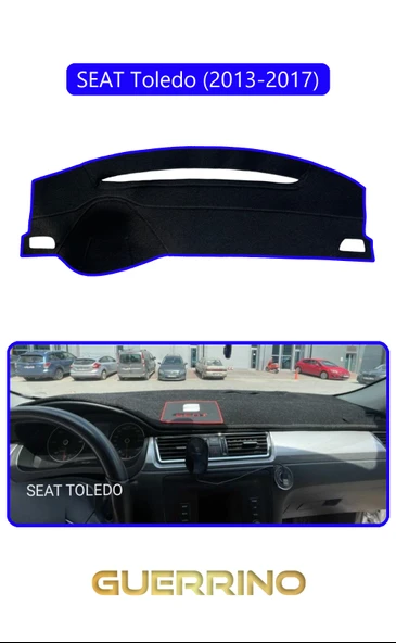Guerrino  SEAT Toledo (2013-2017)TORPİDO KORUMA HALISI MAVİ KENAR ürün görseli 1
