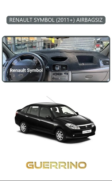 Guerrino  RENAULT SYMBOL 2011+ AIRBAGSIZTORPİDO KORUMA HALISI GRİ KENAR ürün görseli 1