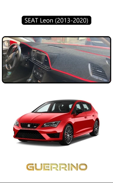 Guerrino  SEAT Leon (2013-2020)TORPİDO KORUMA HALISI SİYAH KENAR ürün görseli 1