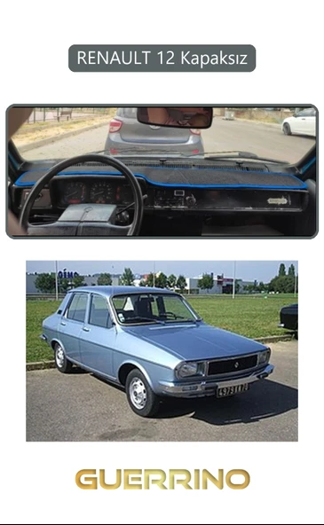 Guerrino  RENAULT 12 - Toros   KAPAKSIZTORPİDO KORUMA HALISI GRİ KENAR ürün görseli 1