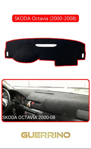 Guerrino  SKODA Octavia (2000-2008)TORPİDO KORUMA HALISI KIRMIZI KENAR ürün görseli 1