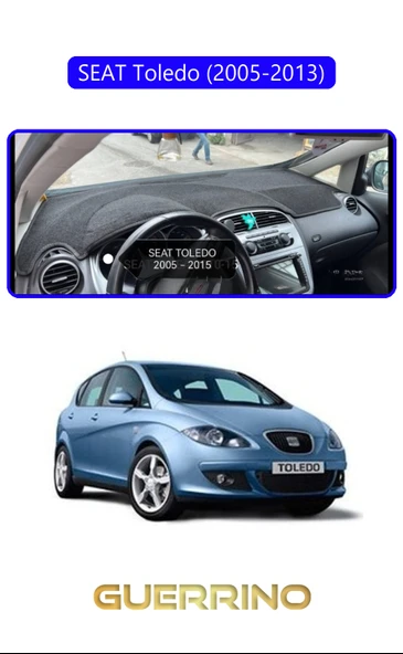 Guerrino  SEAT Toledo (2005-2013)TORPİDO KORUMA HALISI MAVİ KENAR ürün görseli 1