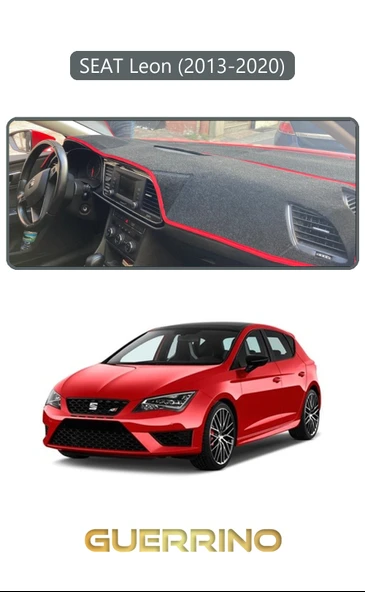 Guerrino  SEAT Leon (2013-2020)TORPİDO KORUMA HALISI GRİ KENAR ürün görseli 1