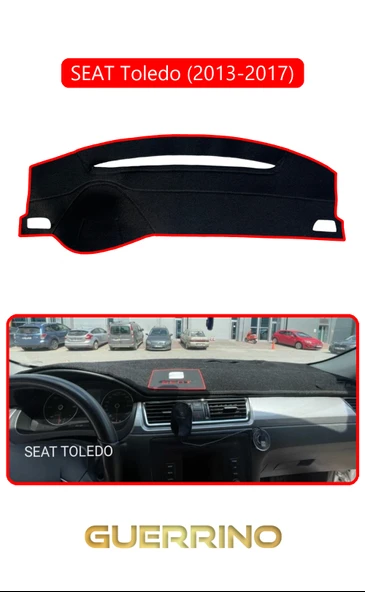 Guerrino  SEAT Toledo (2013-2017)TORPİDO KORUMA HALISI KIRMIZI KENAR ürün görseli 1