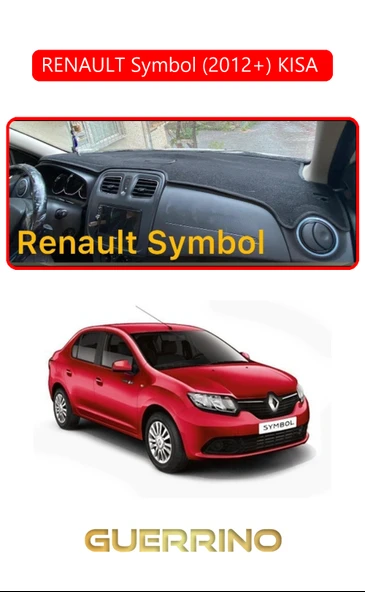 Guerrino  RENAULT Symbol (2012+) KISA TORPİDO KORUMA HALISI KIRMIZI KENAR ürün görseli 1
