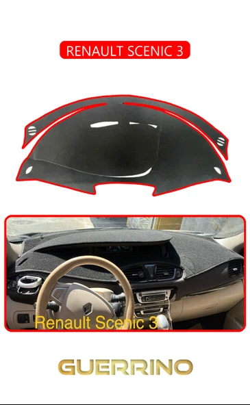 Guerrino  RENAULT SCENIC 3TORPİDO KORUMA HALISI KIRMIZI KENAR ürün görseli 1
