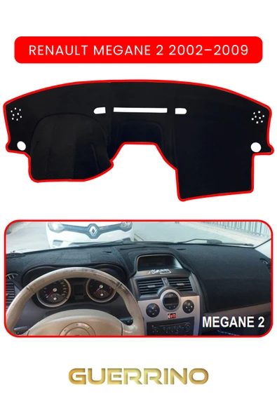 Guerrino  RENAULT Megane 2 (2002–2009)TORPİDO KORUMA HALISI KIRMIZI KENAR ürün görseli 1