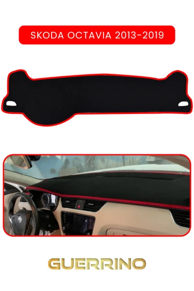 Guerrino  SKODA Octavia (2013-2019)TORPİDO KORUMA HALISI KIRMIZI KENAR ürün görseli 1