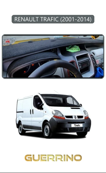 Guerrino  RENAULT TRAFIC (2001-2014)TORPİDO KORUMA HALISI GRİ KENAR ürün görseli 1