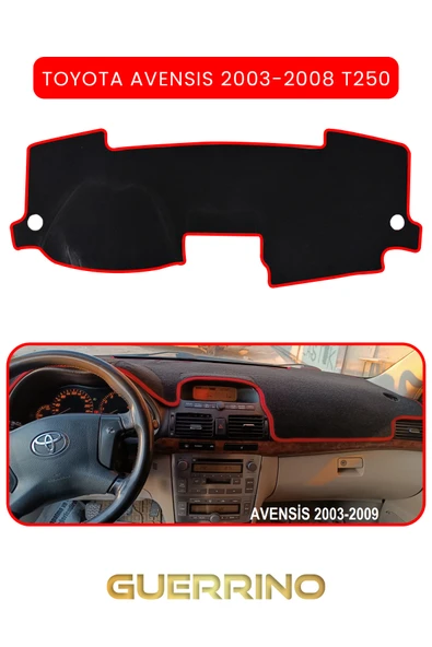Guerrino  TOYOTA Avensis (2003-2008) t250TORPİDO KORUMA HALISI KIRMIZI KENAR ürün görseli 1