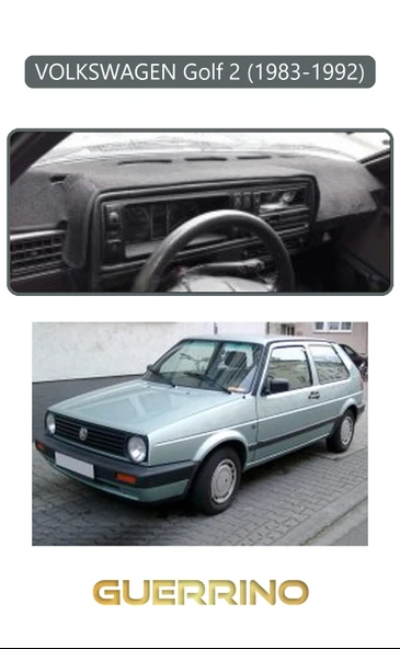 Guerrino  VOLKSWAGEN Golf 2(1983-1992)TORPİDO KORUMA HALISI GRİ KENAR ürün görseli 1