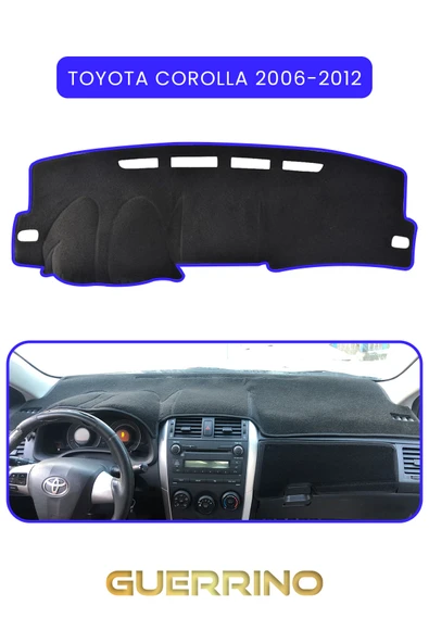 Guerrino  TOYOTA Corolla (2006-2012) TORPİDO KORUMA HALISI MAVİ KENAR ürün görseli 1