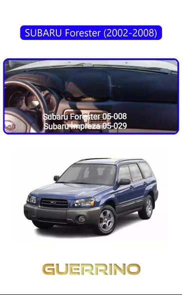 Guerrino  SUBARU Forester (2002-2008)TORPİDO KORUMA HALISI MAVİ KENAR ürün görseli 1