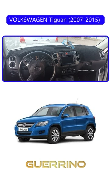 Guerrino  VOLKSWAGEN Tiguan (2007-2015) ;TORPİDO KORUMA HALISI MAVİ KENAR ürün görseli 1