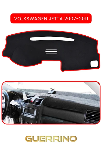Guerrino  VOLKSWAGEN Jetta (2007-2011)TORPİDO KORUMA HALISI KIRMIZI KENAR ürün görseli 1