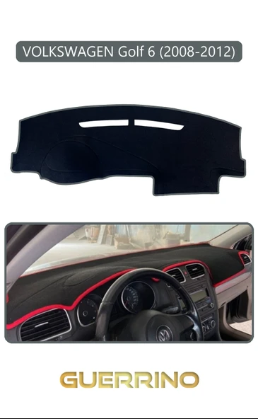 Guerrino  VOLKSWAGEN Golf 6 (2008-2012)TORPİDO KORUMA HALISI GRİ KENAR ürün görseli 1