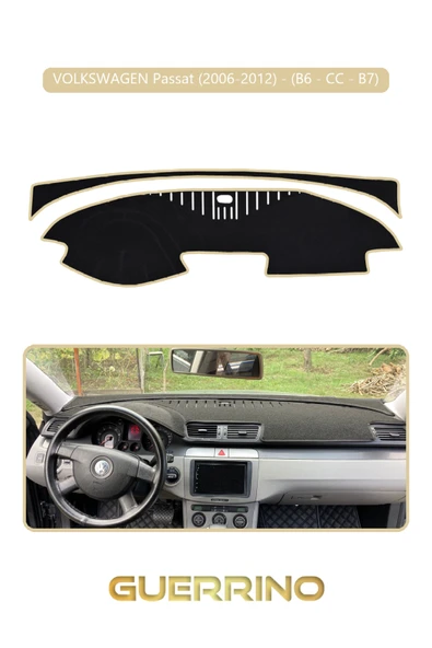 Guerrino  VOLKSWAGEN Passat (2006-2012) - (B6/CC; ) B7TORPİDO KORUMA HALISI BEJ KENAR ürün görseli 1