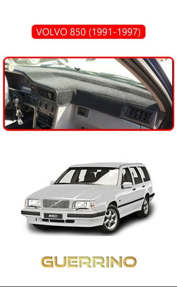 Guerrino  VOLVO 850 (1991-1997)TORPİDO KORUMA HALISI KIRMIZI KENAR ürün görseli 1